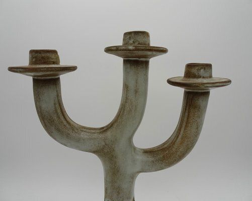 photo vintage Large Ceramic Sculptural Candleholder By Huguette Bessone Vallauris For Vallauris, 1950s
