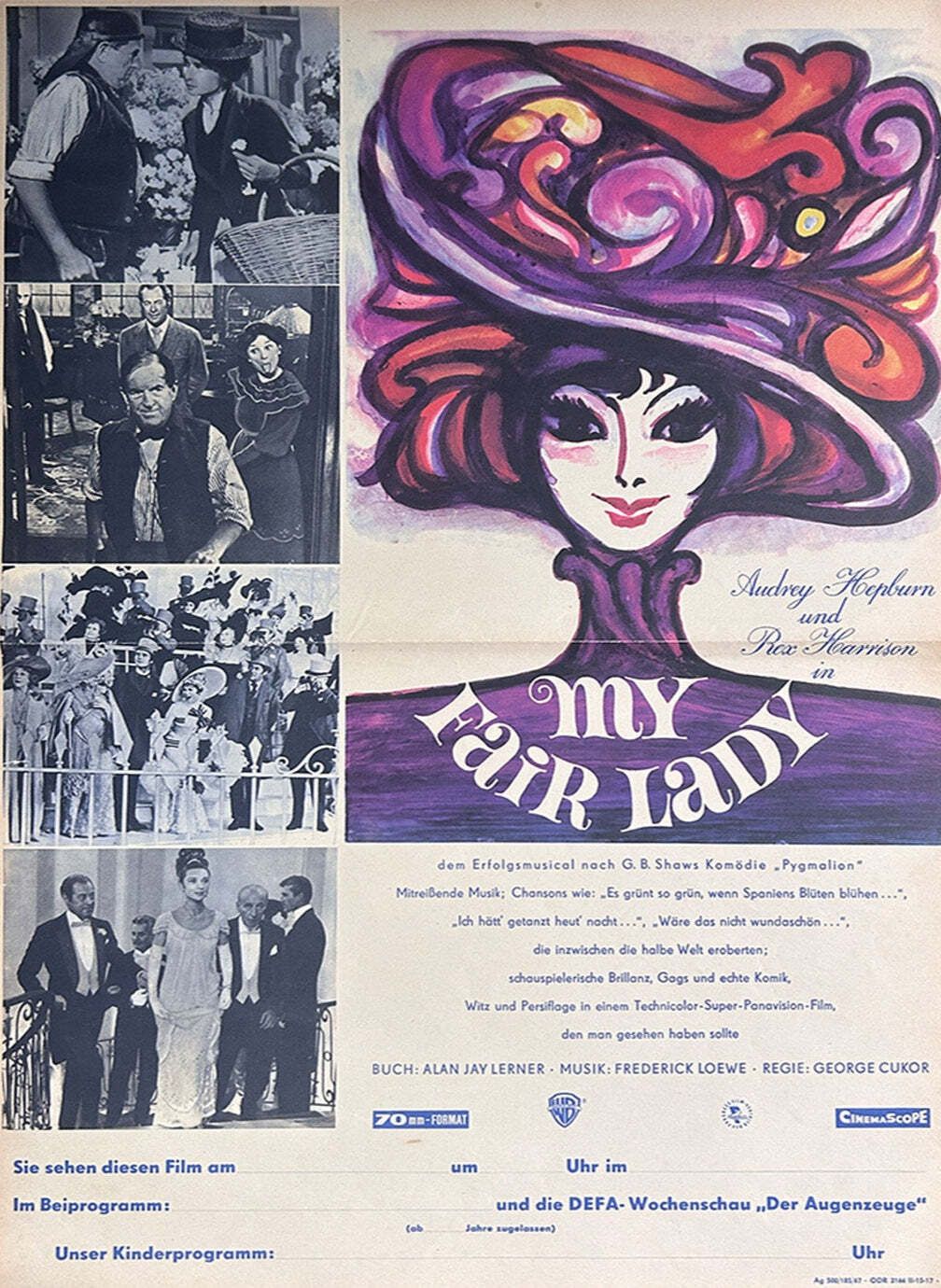 My Fair Lady (German) , Original Vintage Poster"