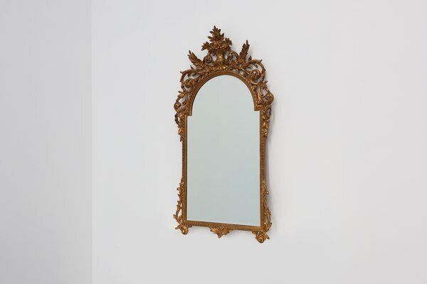 20th Century Large Baroque Gilt Mirror From Deknudt, Belgium, 1950s photo buy