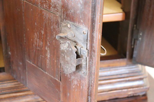 Antique Cabinet In Walnut Wood, 1600s photo furniture