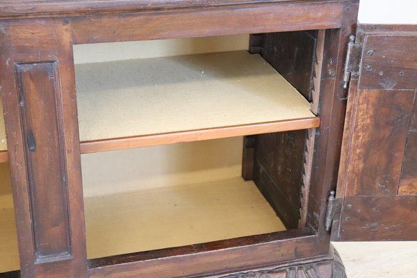 Antique Cabinet In Walnut Wood, 1600s photo for sale