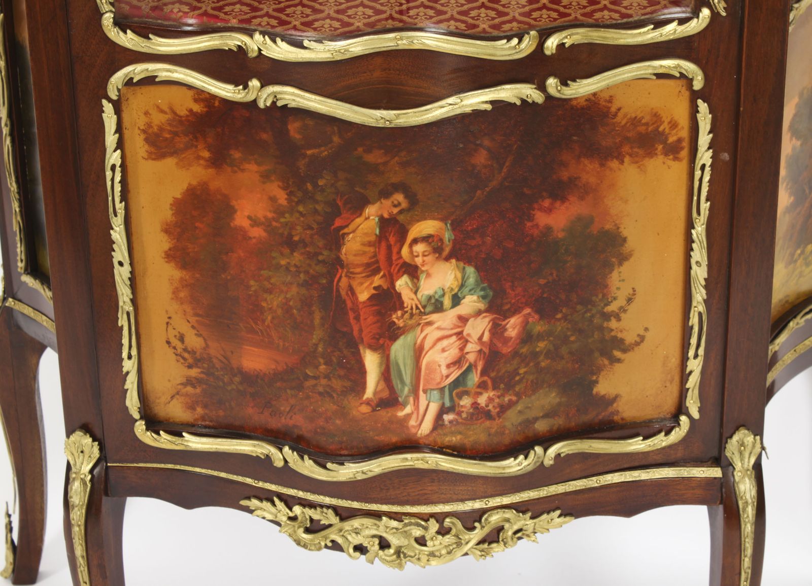 Antique French Vernis Martin Display Cabinet Vetrine Circa 1880 19th C photo vinterior