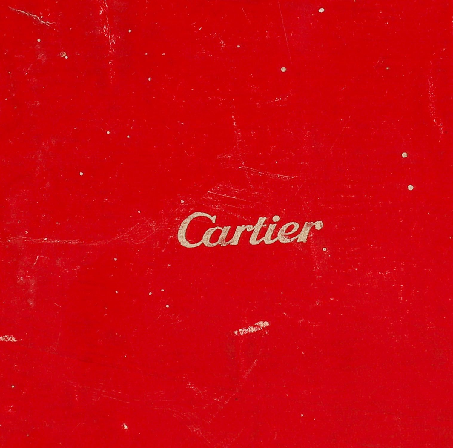 Vintage Boxed Cartier Crystal Ice Bucket & Sterling Silver Gilt Tongs 20th C photo furniture