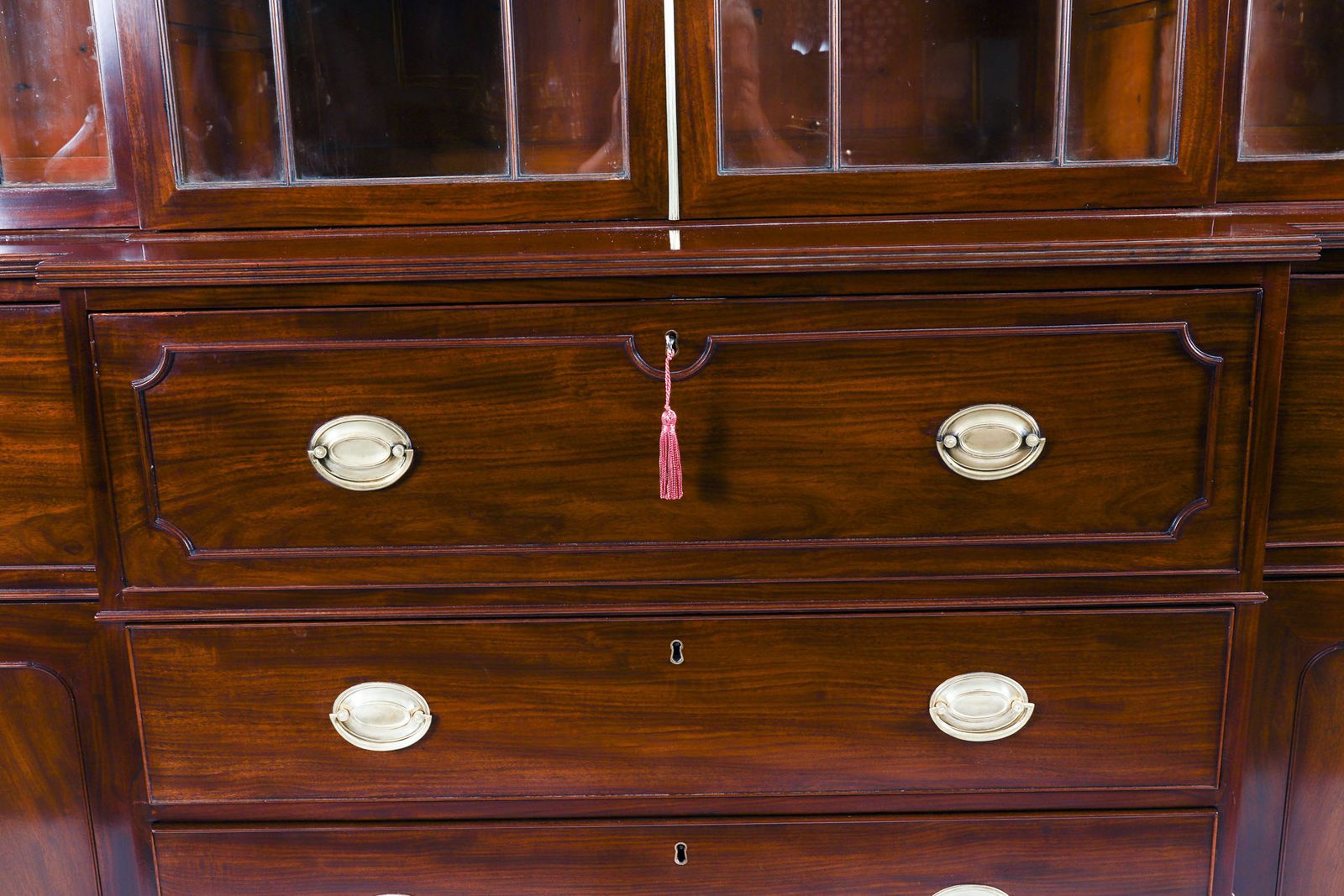 photo furniture Antique George III Secretaire Breakfront Bookcase Circa1820 19thc