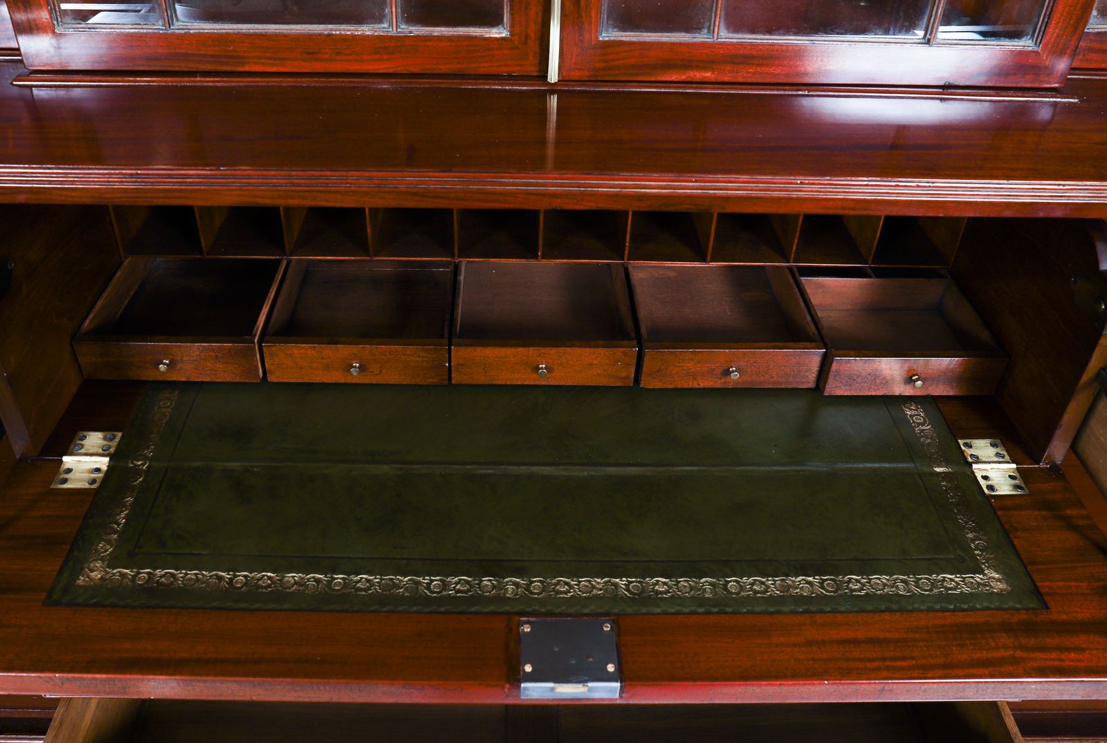 Furniture Antique George III Secretaire Breakfront Bookcase Circa1820 19thc photo