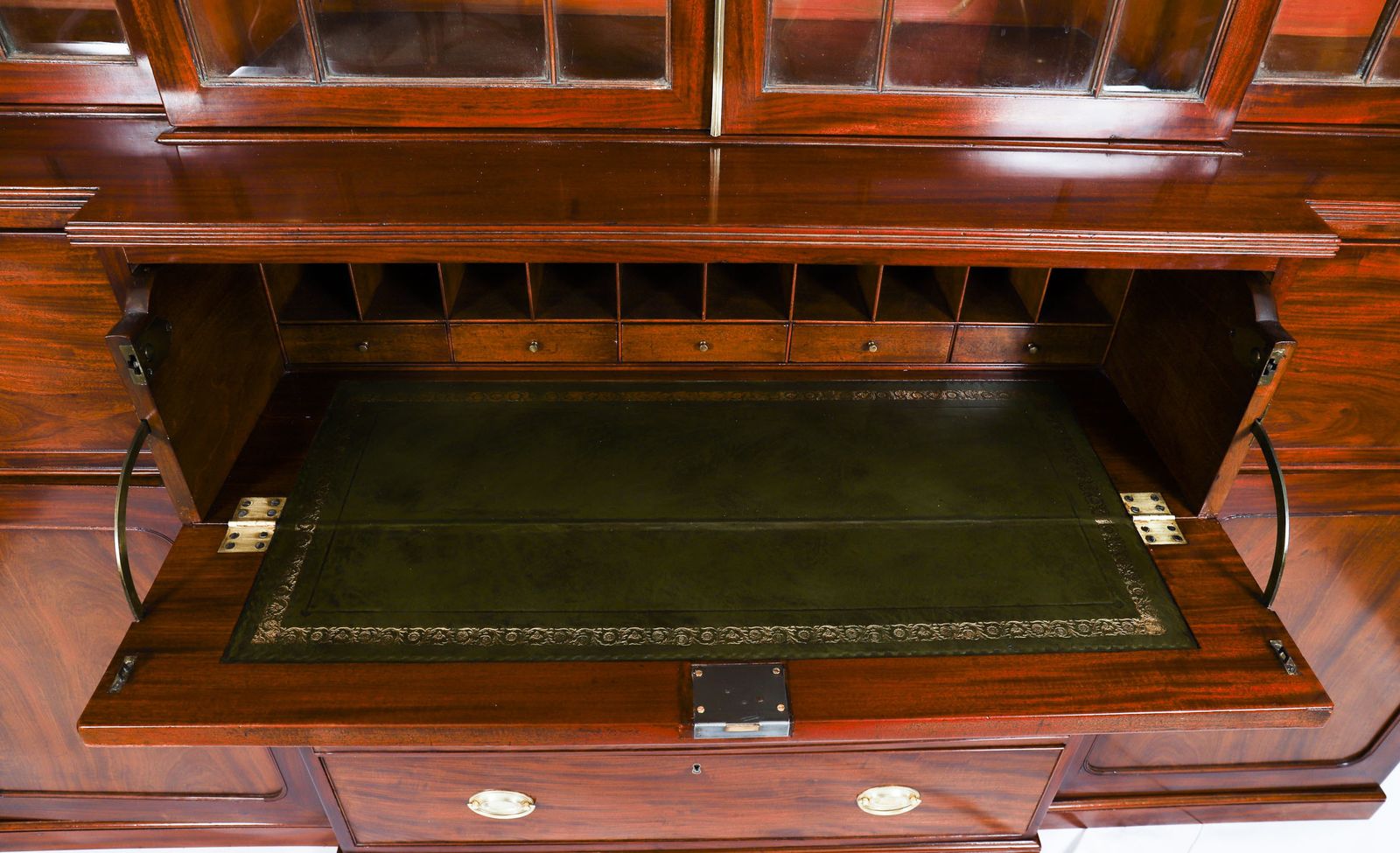 photo buy Antique George III Secretaire Breakfront Bookcase Circa1820 19thc