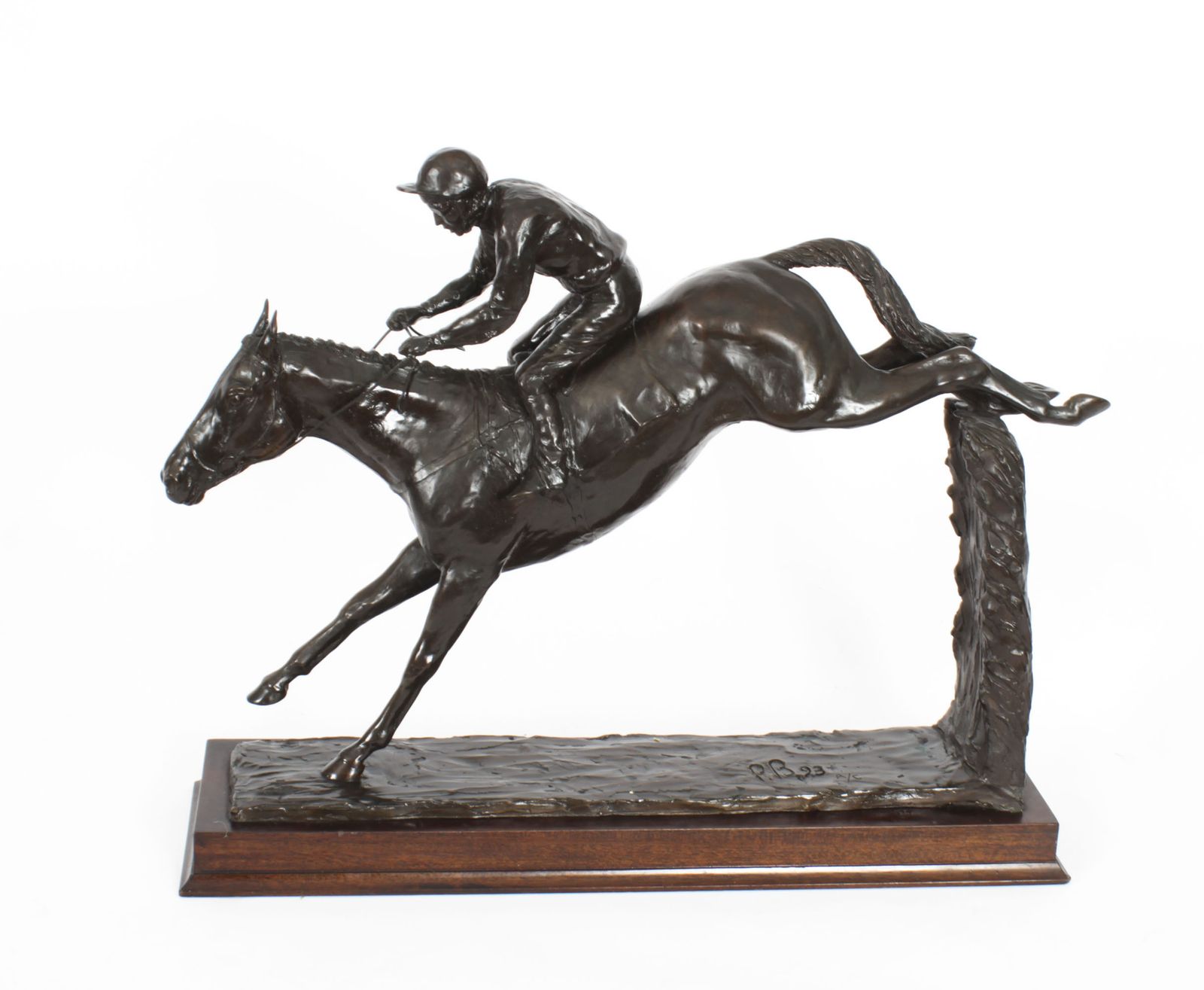 Large Patinated Bronze Figure Of "Docklands Express" By Philip Blacker Date 1993 photo for sale