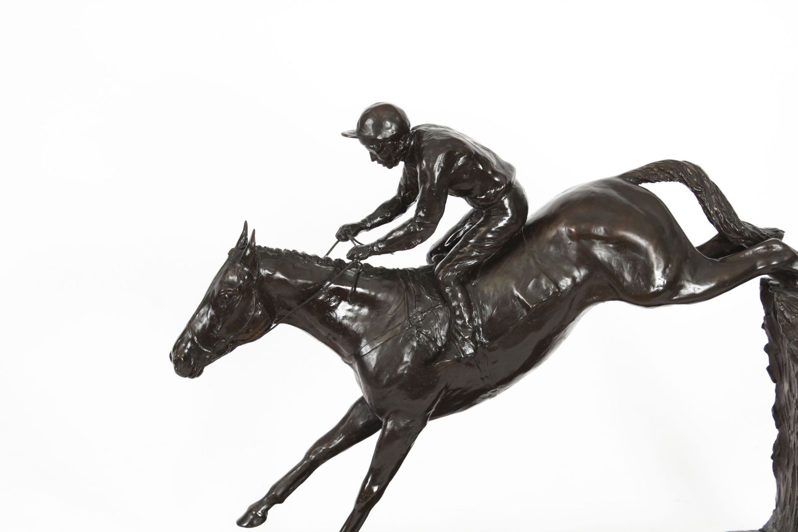 Large Patinated Bronze Figure Of "Docklands Express" By Philip Blacker Date 1993 photo Art