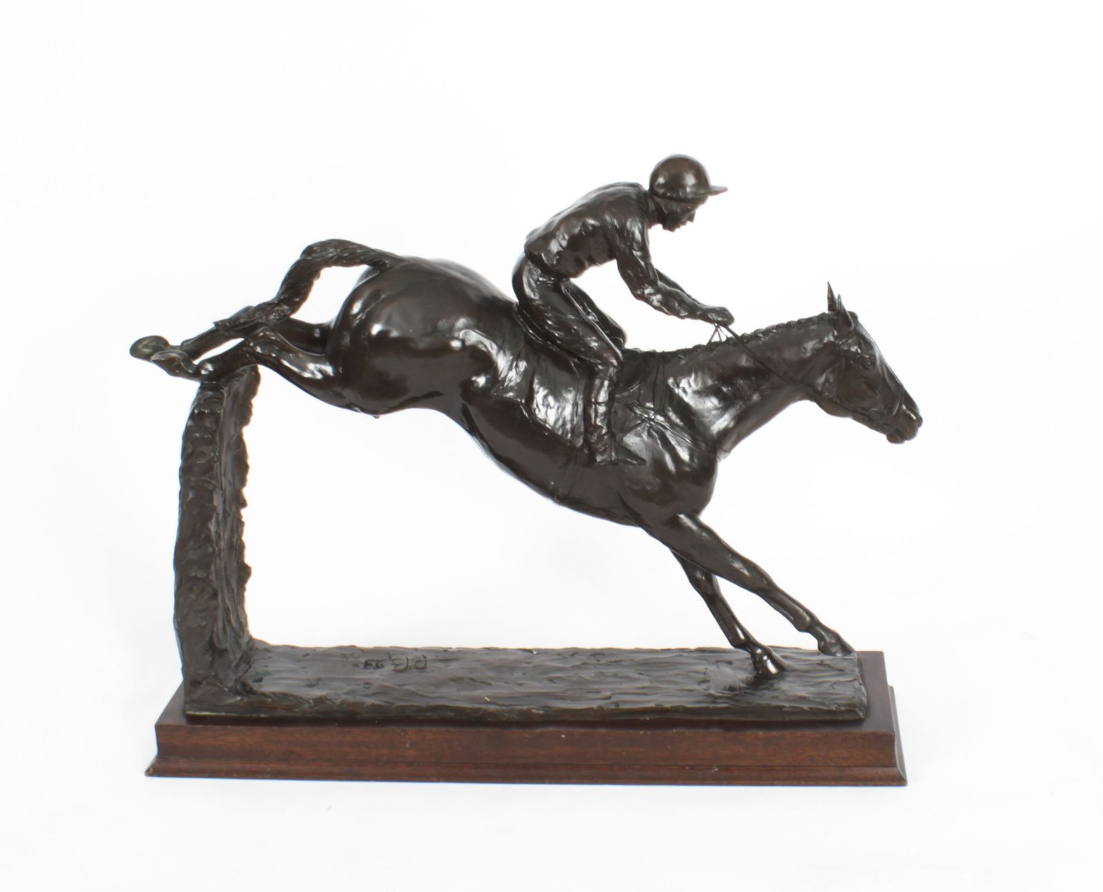 Art Large Patinated Bronze Figure Of "Docklands Express" By Philip Blacker Date 1993 photo