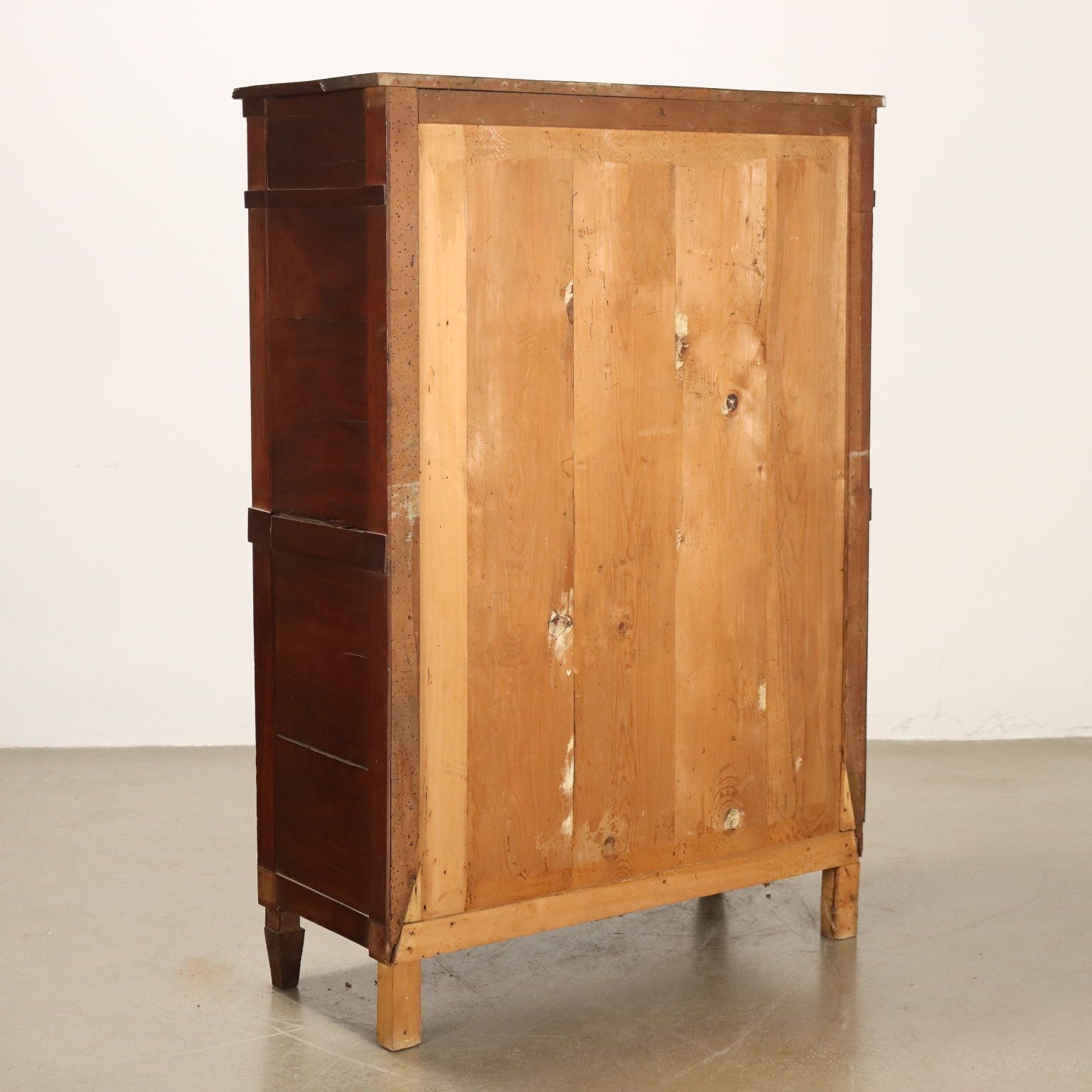 890.0 Antique Secrétaire Directoire Walnut Drawer Italy XVIII Century photo