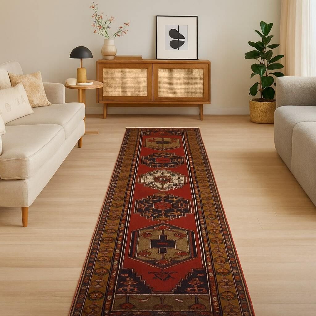 Antique Jorun Carpet Cotton Wool Thin Knot Turkey 195 X 29 In photo furniture