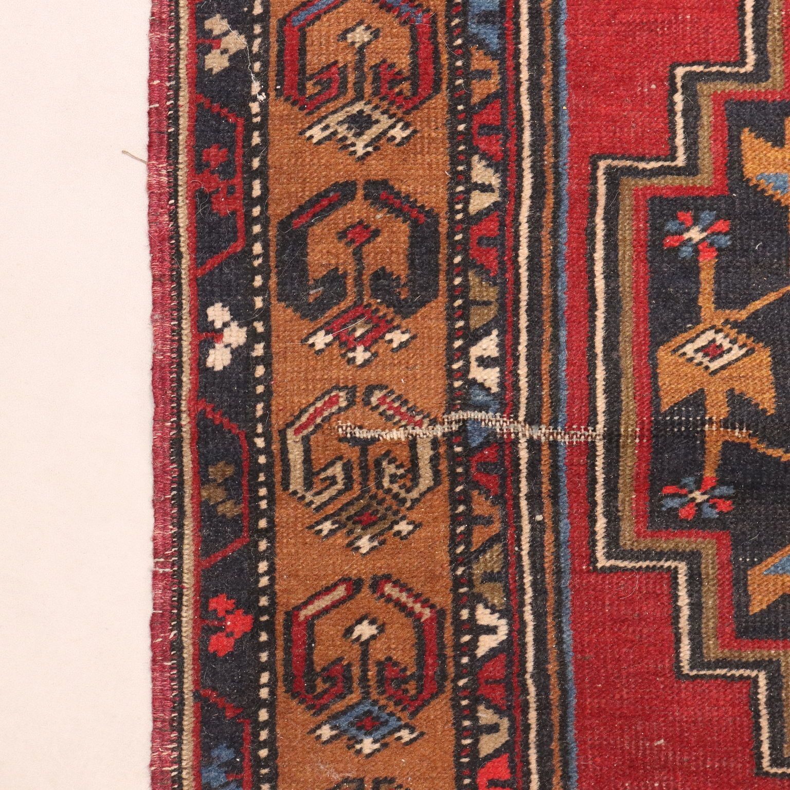 Antique Jorun Carpet Cotton Wool Thin Knot Turkey 195 X 29 In photo vintage