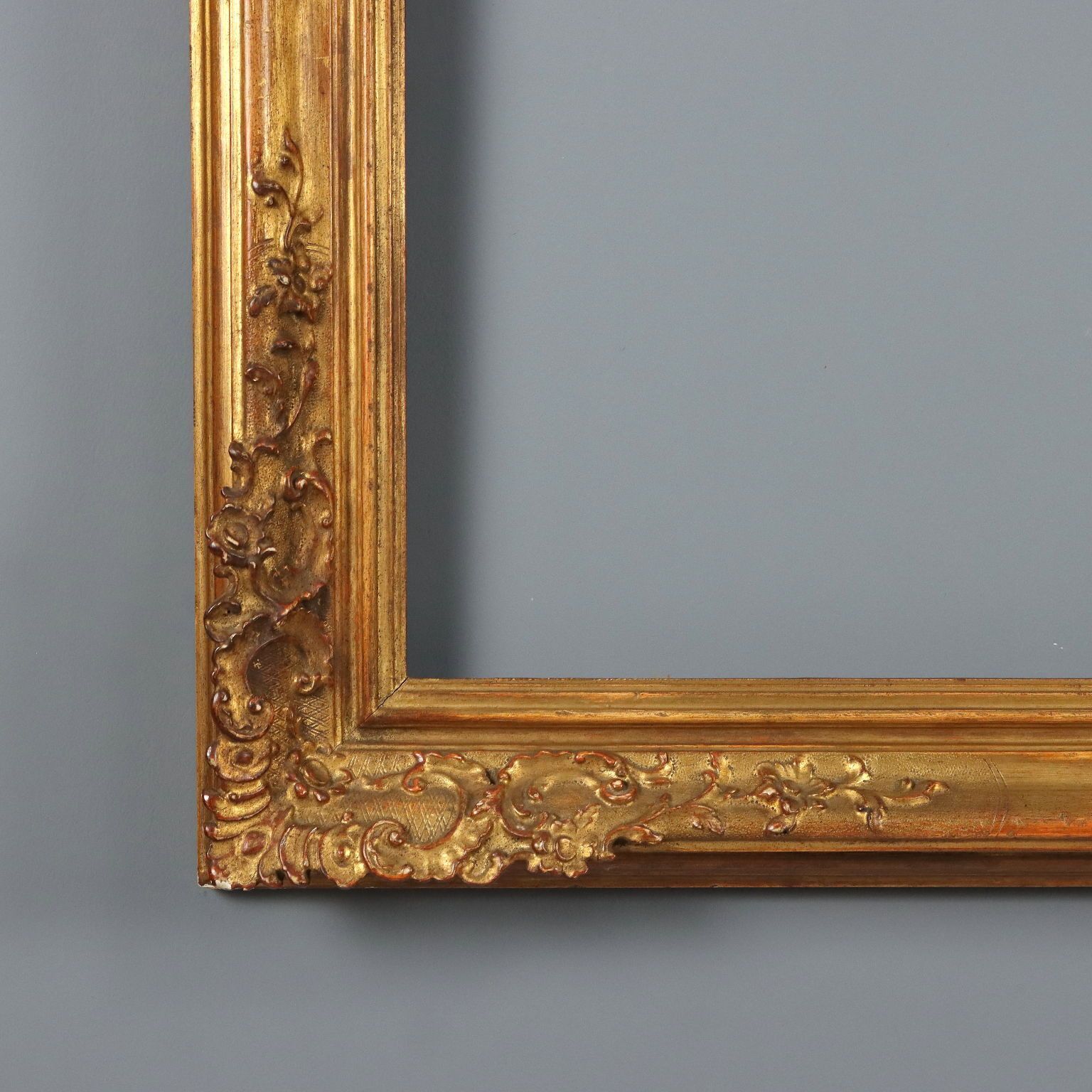 Antique Mirror Gilded Carved Wood Italy XX Century photo vinterior