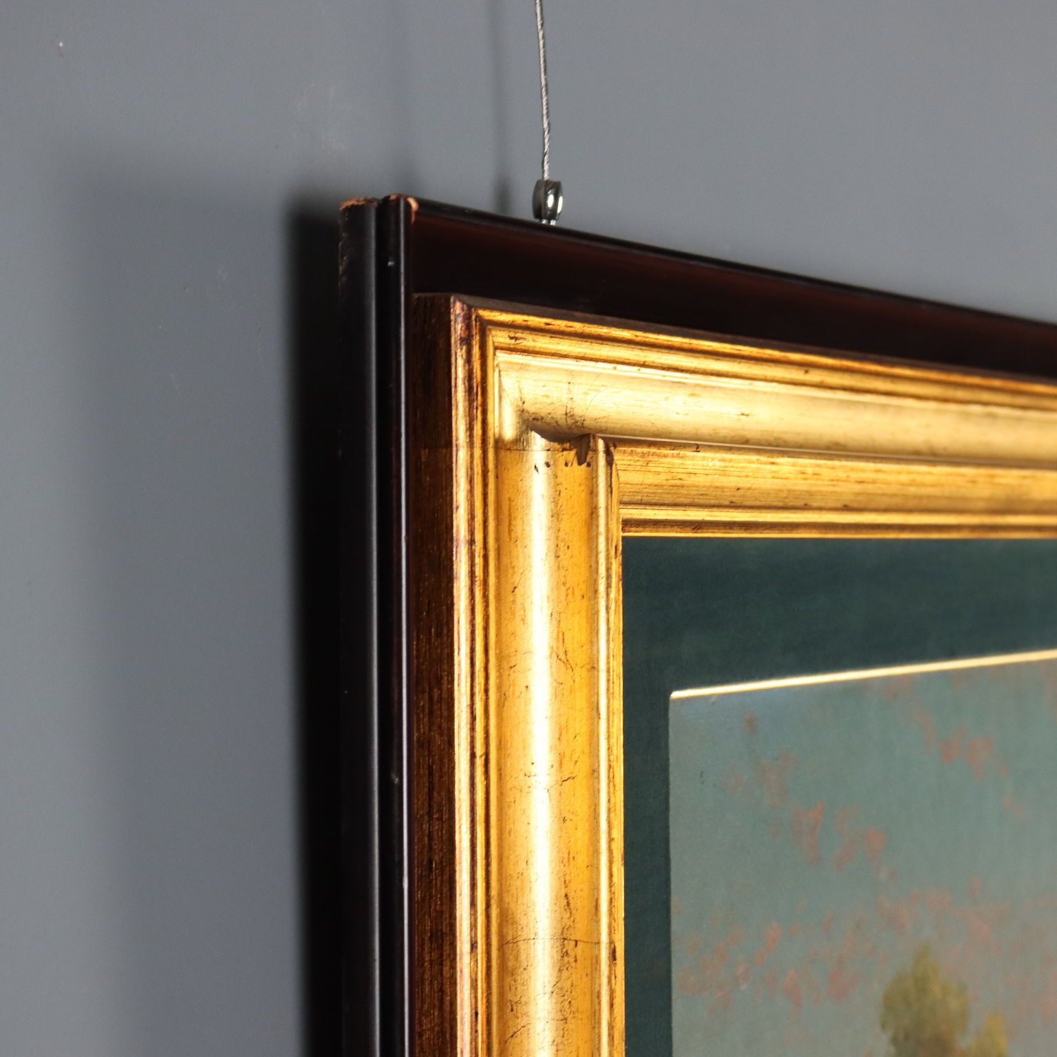 photo for sale Countryside Glimpse Painting Signed Pietro Barucci XIX Century
