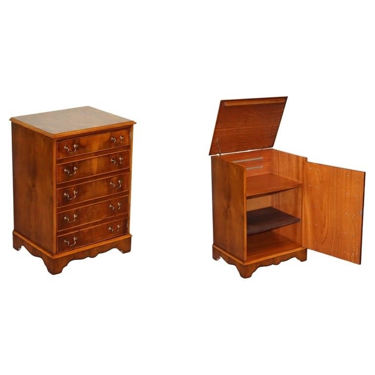 Vintage Faux Chest Of Drawers Record Cabinet