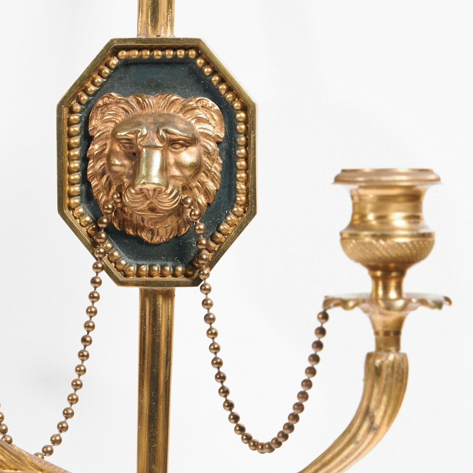 Fine Pair Of Italian Ormolu Wall Lights Or Appliques In The French Empire Style photo vinterior