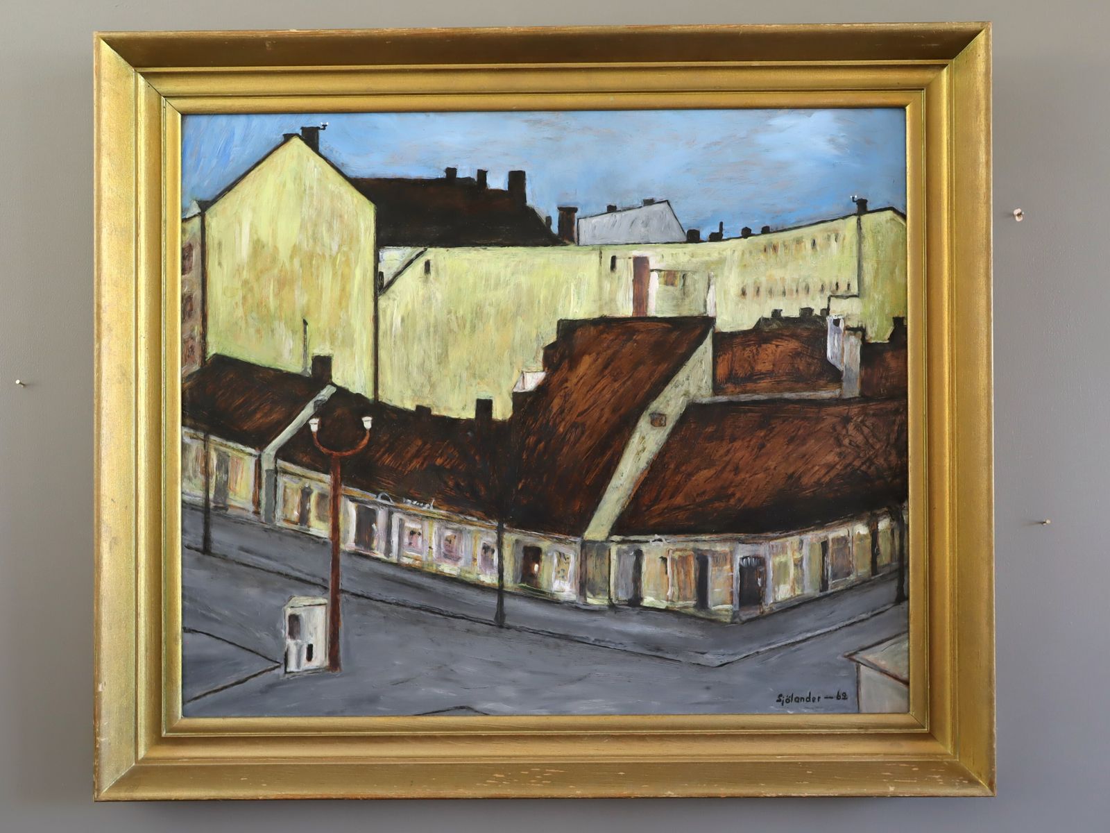 Quiet Street Corner Oil Painting