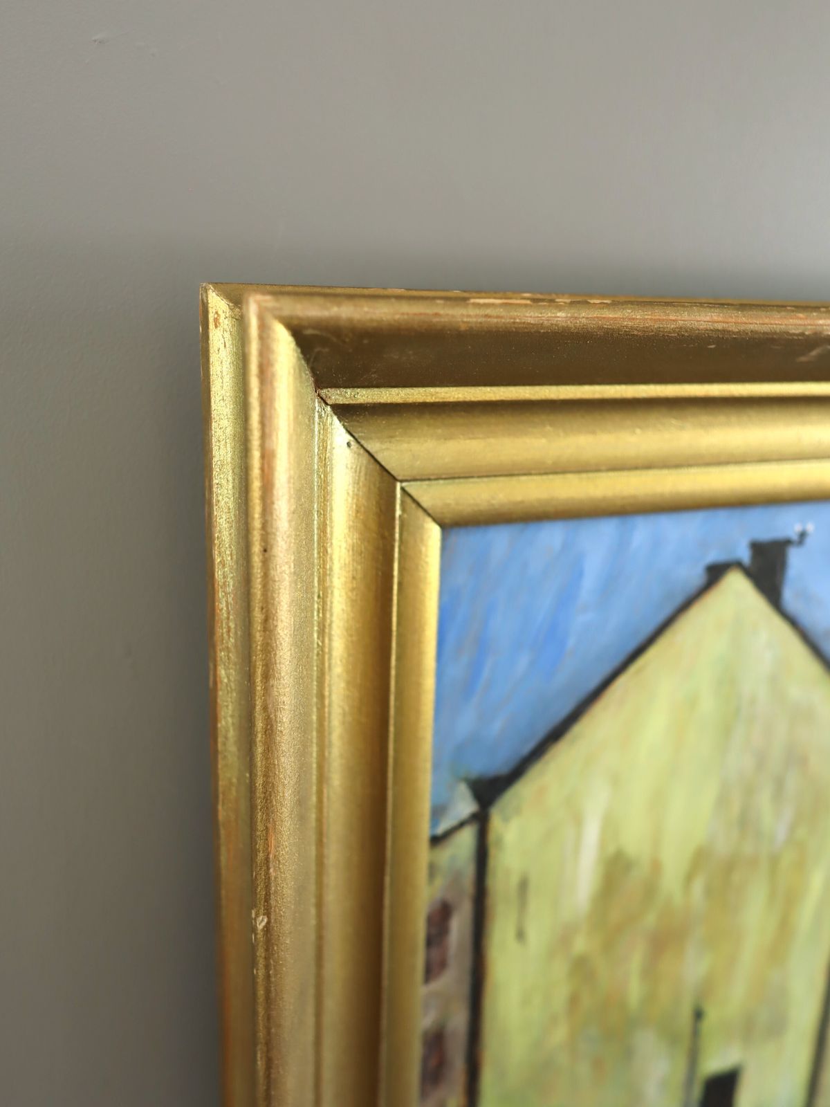 Quiet Street Corner Oil Painting photo vinterior