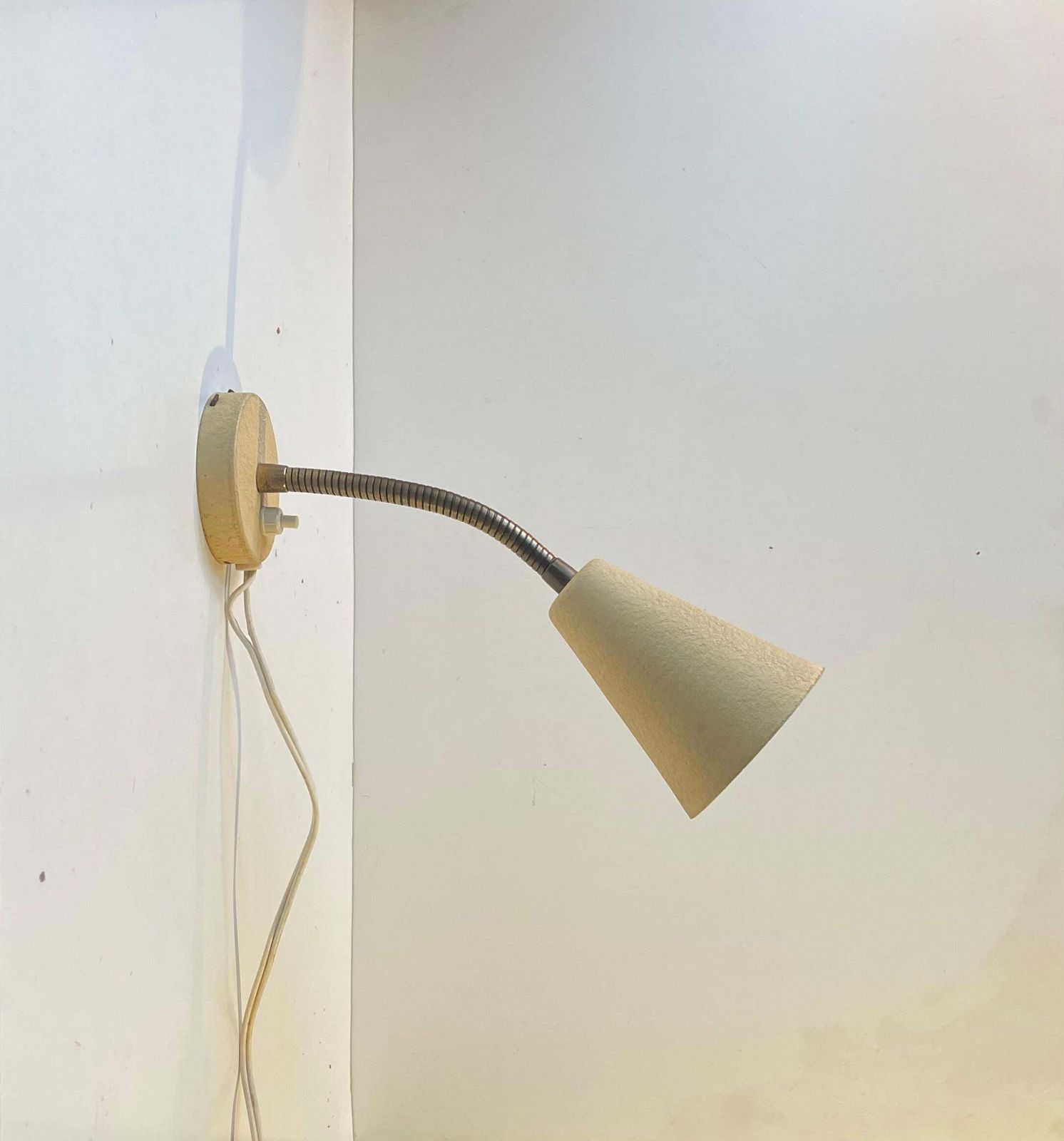 Scandinavian Modern Pastel Yellow Wall Light By E.S. Horn, 1950s photo Lighting
