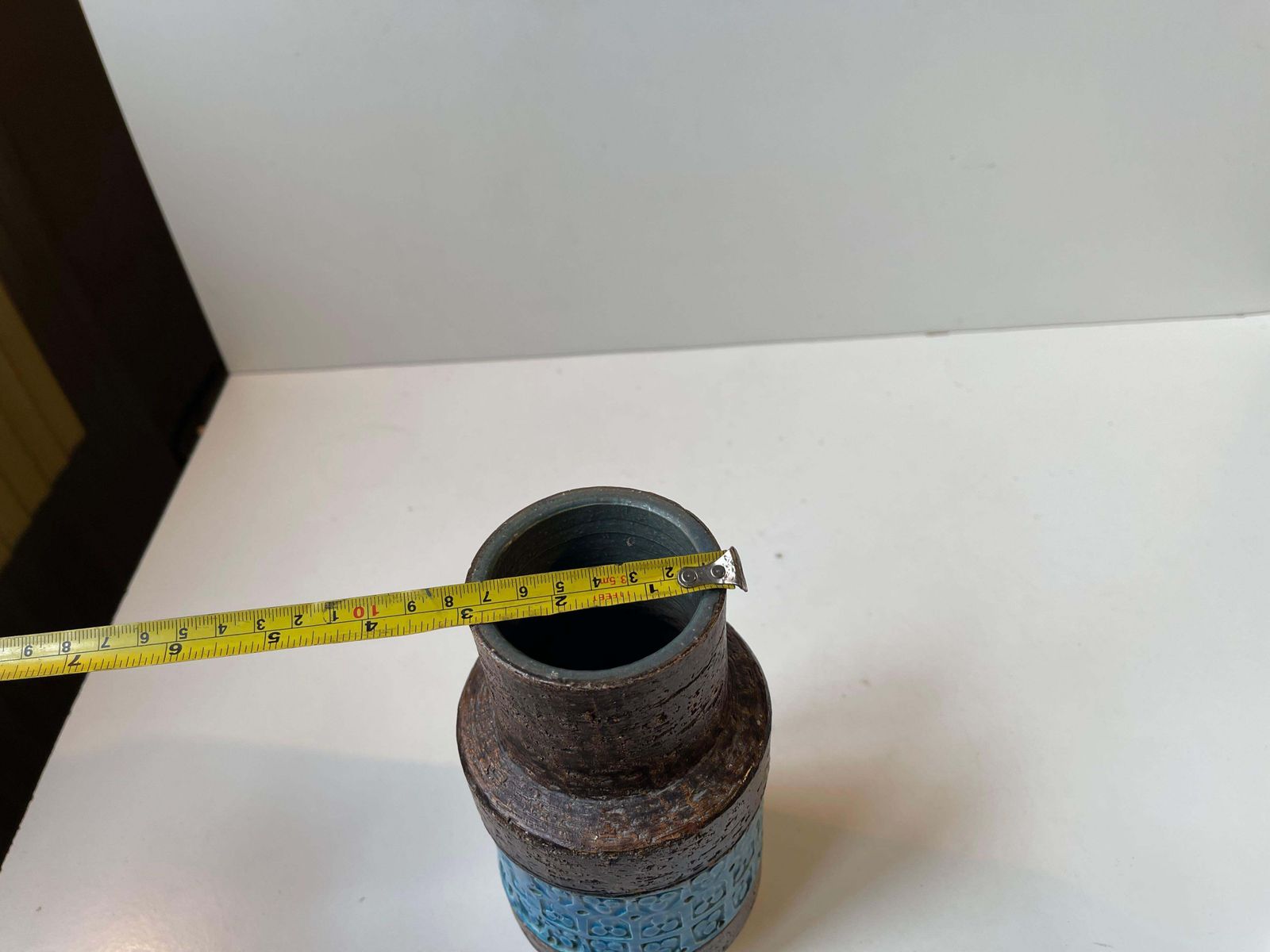 photo furniture Italian Stoneware Vase Rimini Blue By Aldo Londi For Bitossi, 1960s