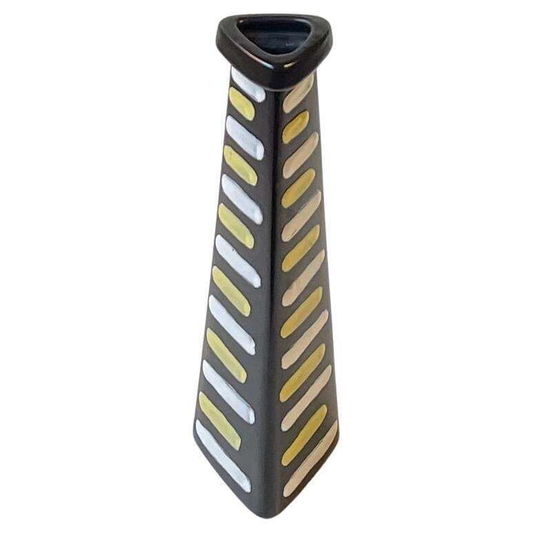 Black Trio Ceramic Vase By Hjördis Oldfors For Upsala Ekeby, 1950s