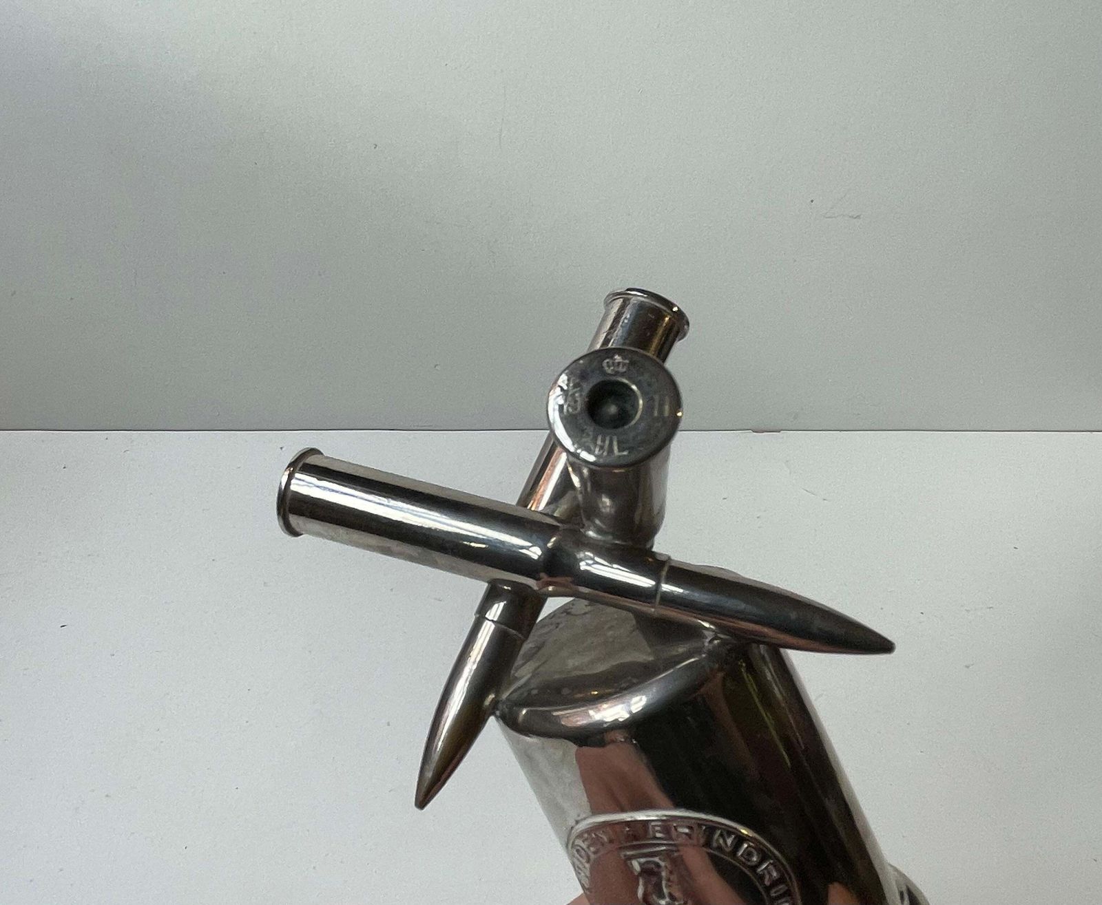 Ww1 Trench Art Cigarette Holder In Silver Plated Brass, 1910s photo buy