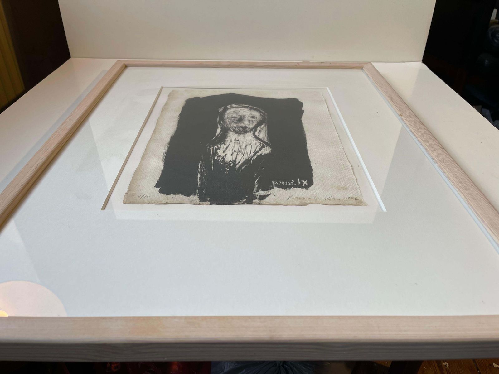 Peter Brandes (1944 2025) Song Ix For Homer's Odyssey   Black On Antique Paper photo Art