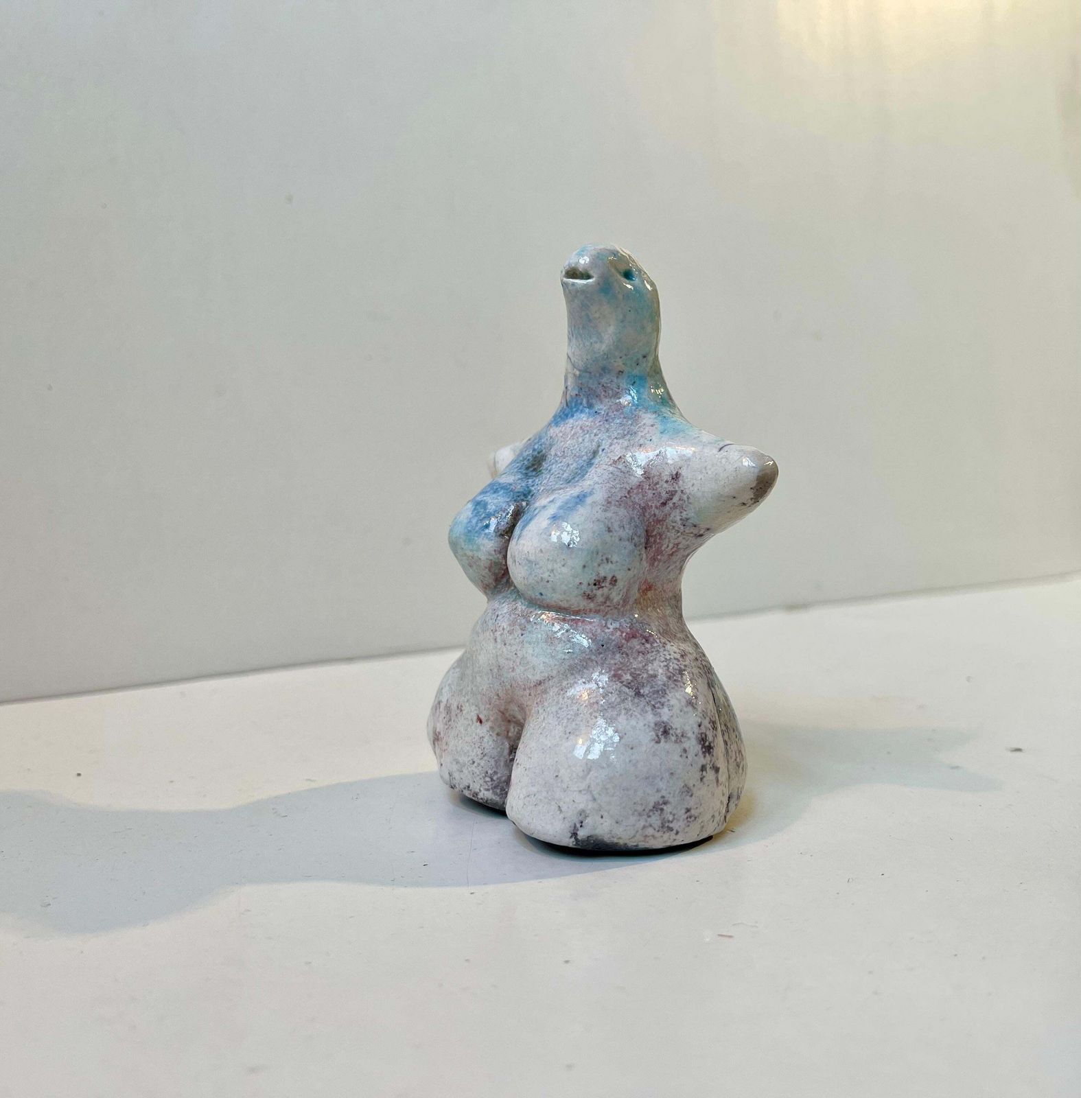 Scandinavian Surreal Female Figurine 'Lizard Queen' In The Style Of åke Holm photo for sale