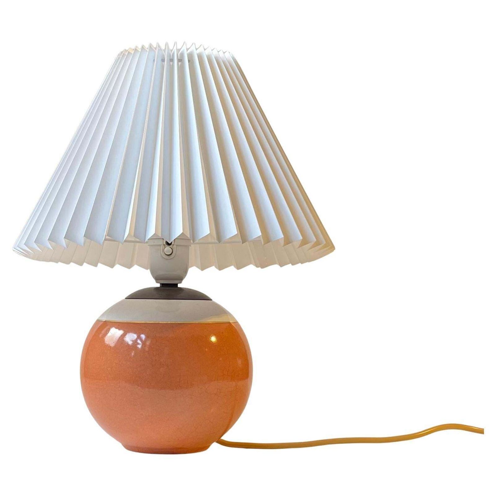 Art Deco Glazed Spherical Table Lamp By E. F. F. Copenhagen, 1930s