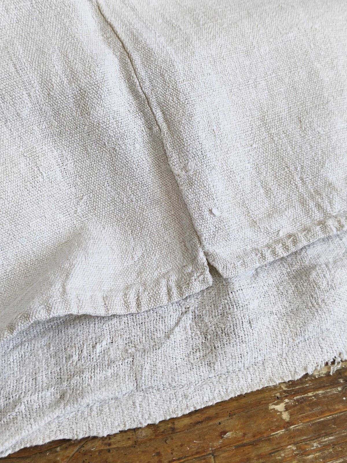 Antique Hemp Linen Throw, Linen Bedspread Summer Blanket, Farmhouse Homespun Linen, Sofa Bed Throw, Bedcover Bed Coverlet, Organic Bed Linen photo vintage