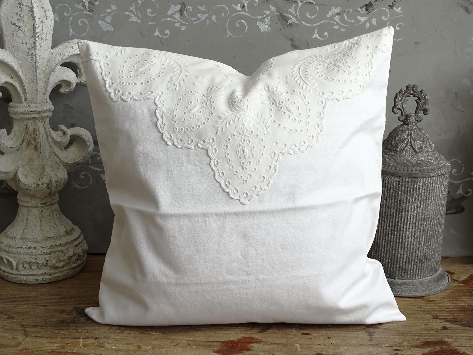 Set Of 9 Crochet Lace Pillow Covers: Shabby Chic Throw Cushion Combo photo for sale