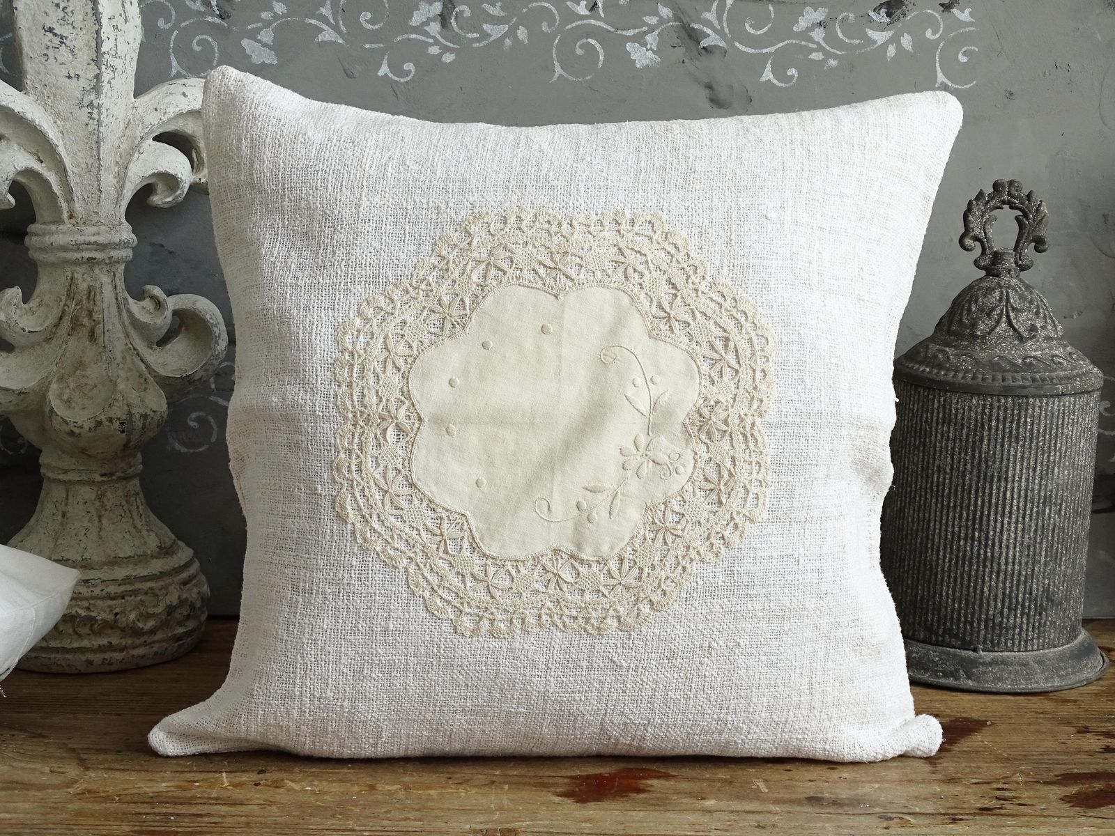 Set Of 9 Crochet Lace Pillow Covers: Shabby Chic Throw Cushion Combo photo buy