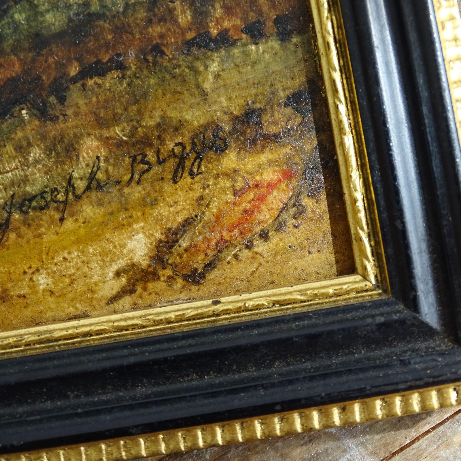 Set 3 Original Oil Paintings Joseph Biggs Portrait Triptych: Framed, 18th Century Fashion photo 132.0