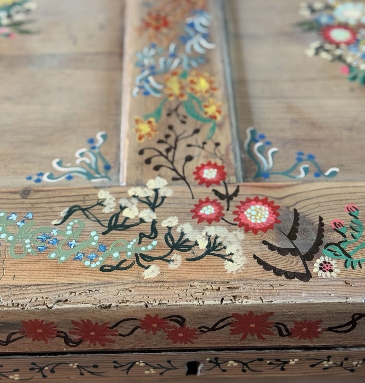 Large Hand Painted Blanket Chest photo furniture