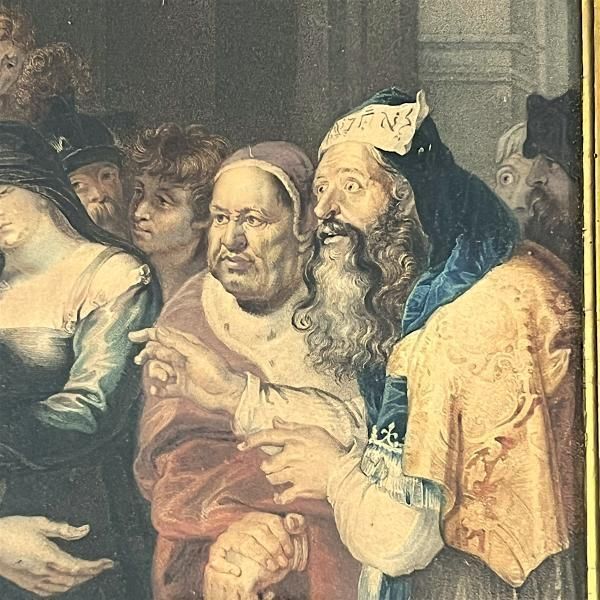 Well Framed Print Afterpaul Rubens   Christ And The Woman Taken In Adultery photo Art