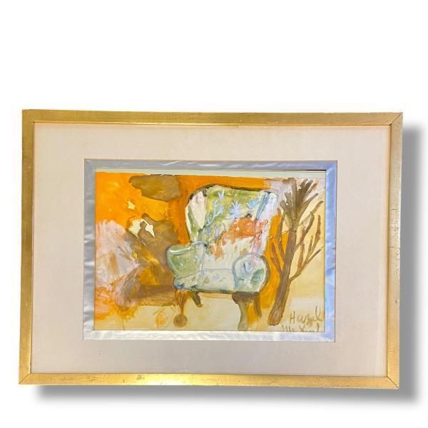 Hazel ‘Guggenheim’ Mckinley Watercolour   In A Chelsea Living Room