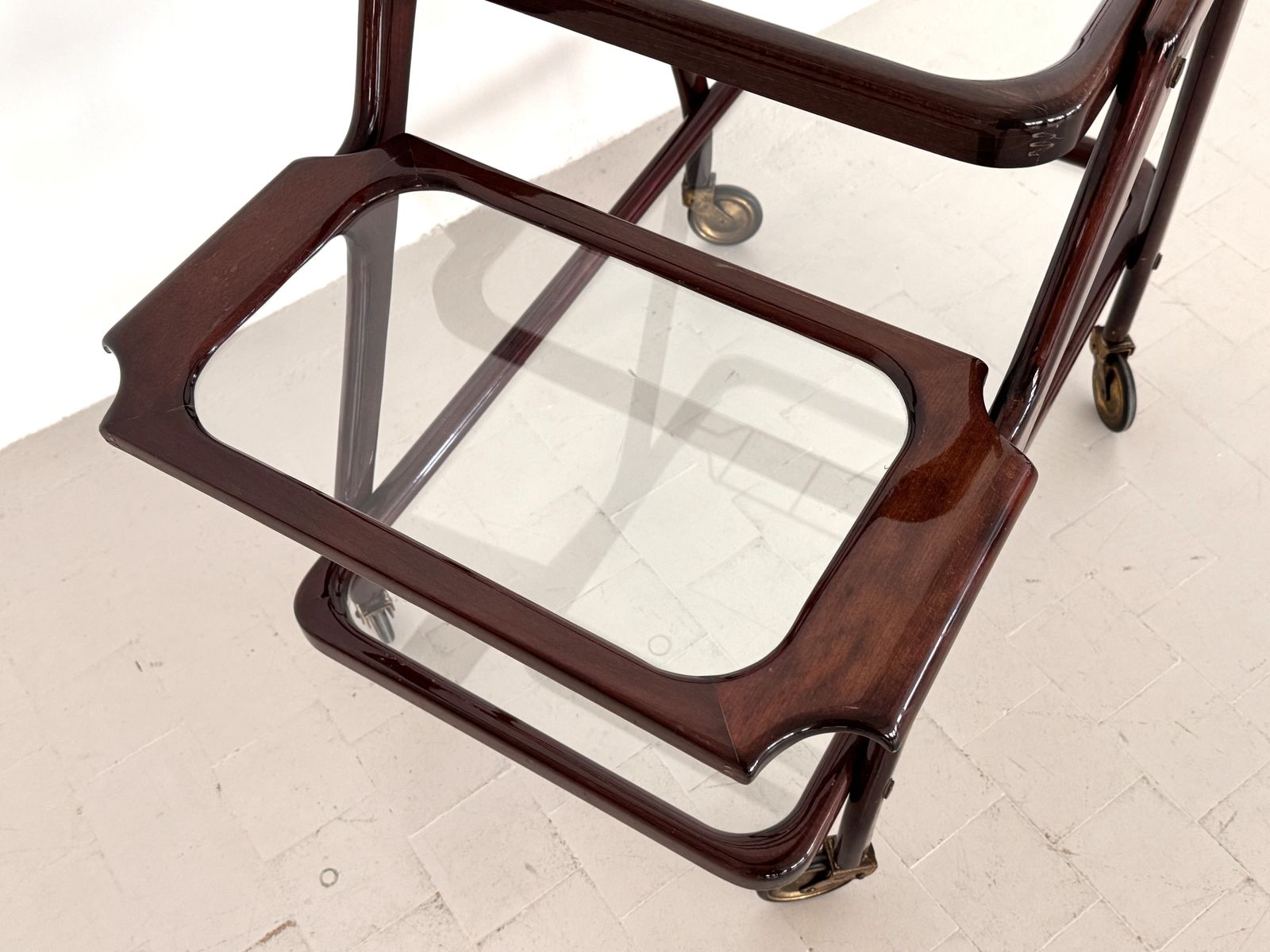 photo buy Italian Midcentury Serving Cart Or Trolley In Cesare Lacca Style, 1960s