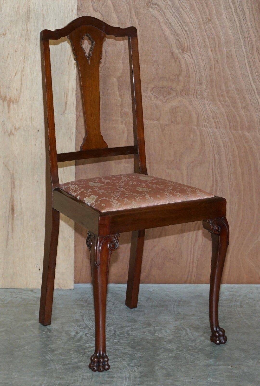 Pair Of Antique Honduras Mahogany English Hand Carved Lion Hairy Paw Feet Chairs photo furniture