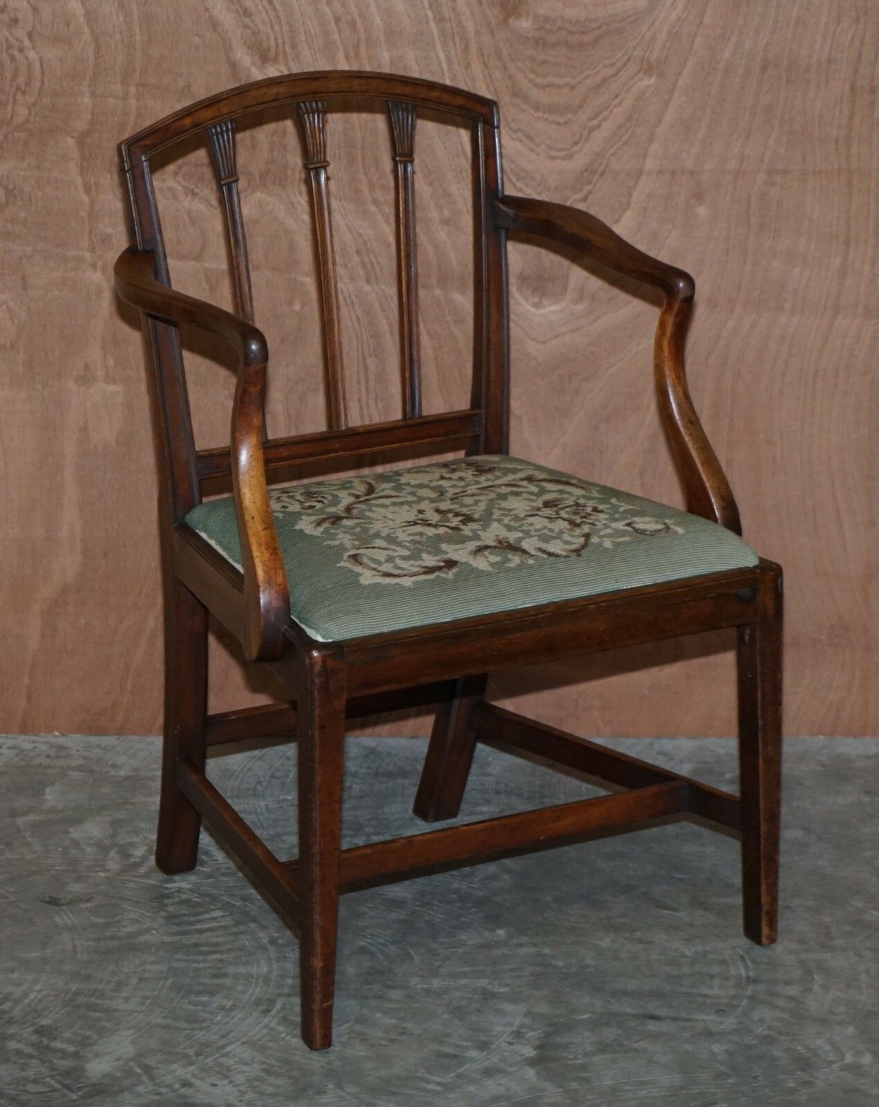 Antique Pair Of Georgian Carved Armchairs Circa 1780 Lovely Carvings Throughout photo vintage