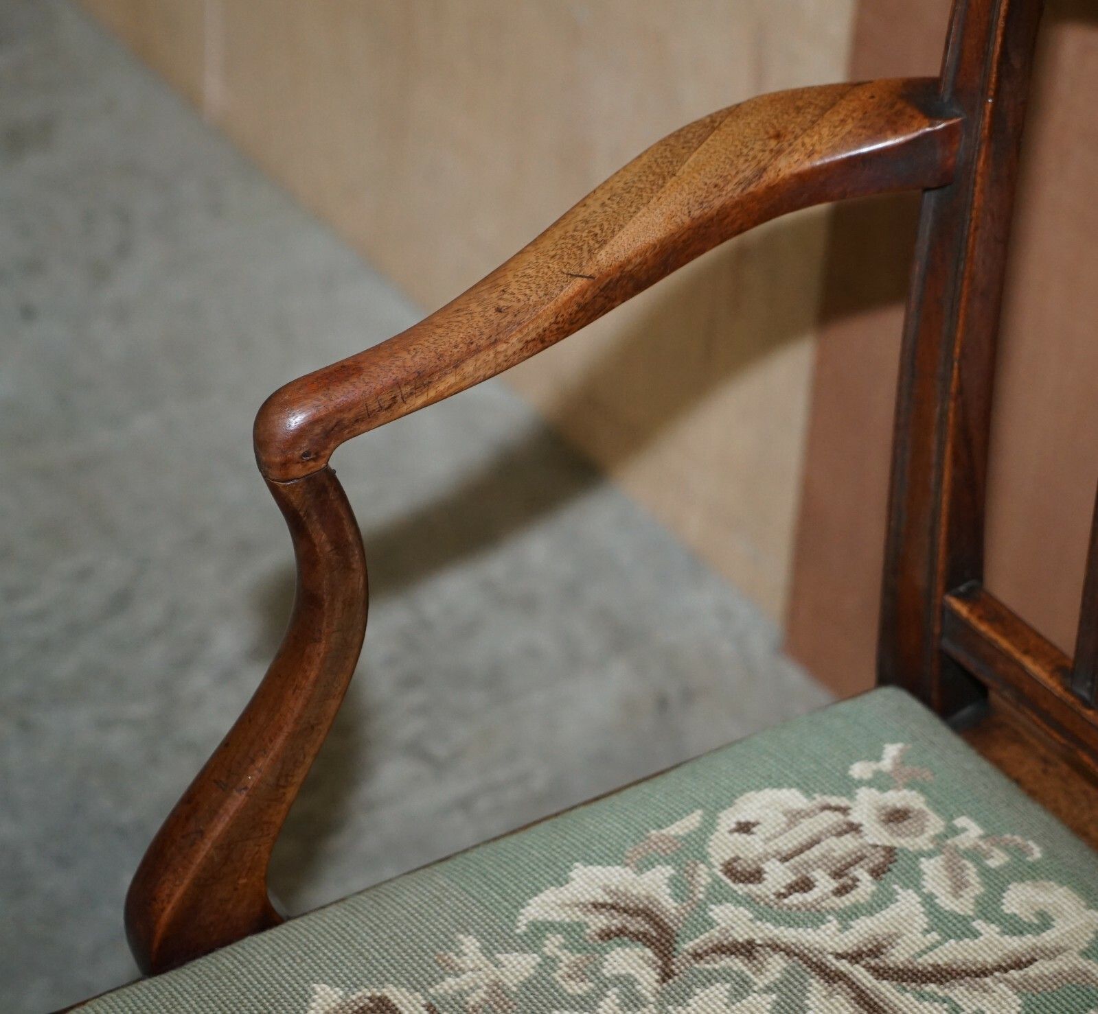 photo furniture Antique Pair Of Georgian Carved Armchairs Circa 1780 Lovely Carvings Throughout