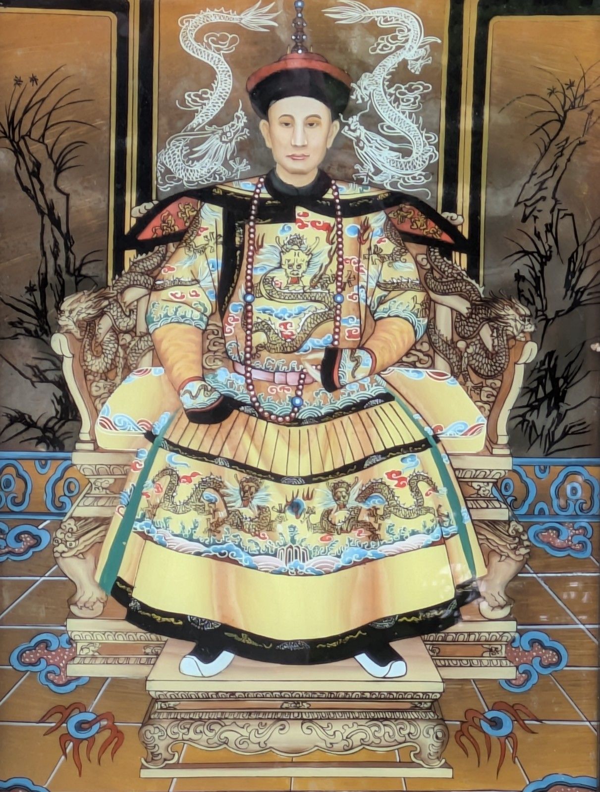 Good Chinese Painting On Glass Dignitary photo for sale
