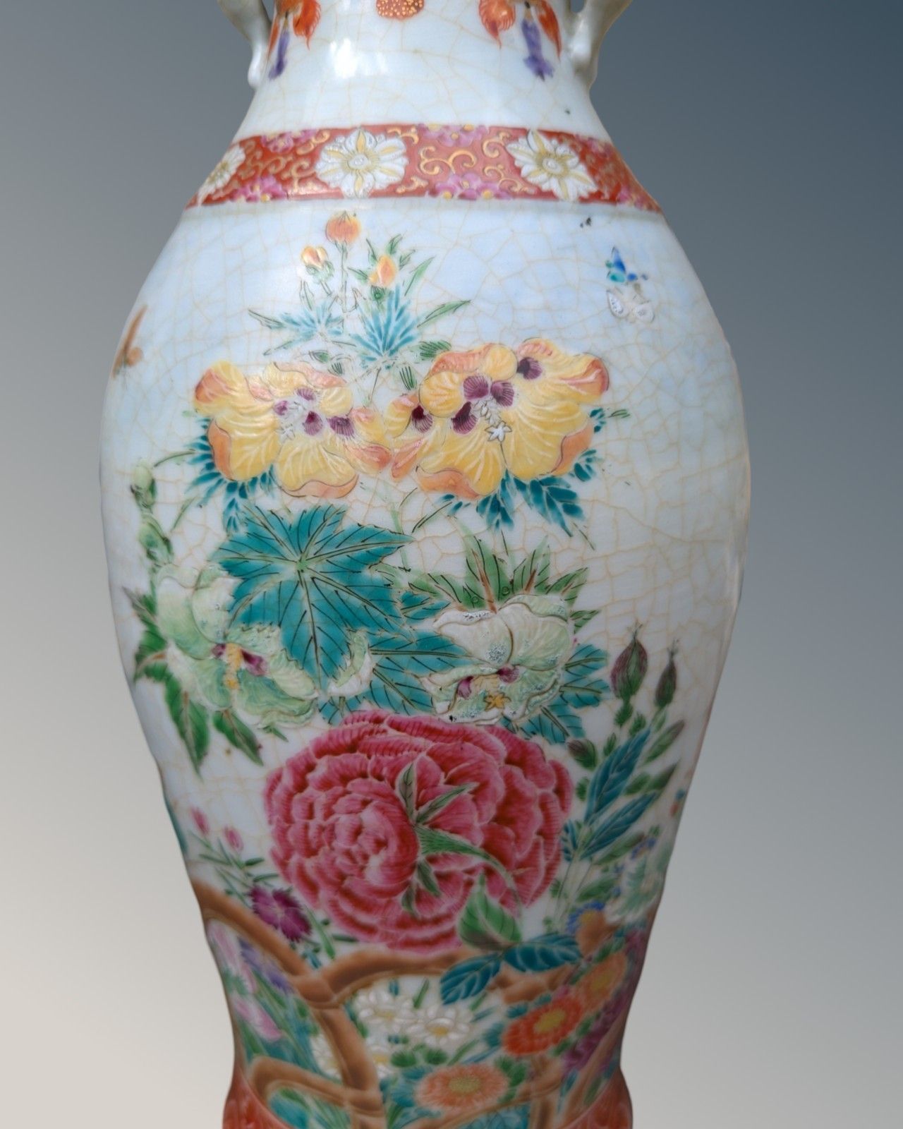 photo for sale Beautiful Pair Of Japanese Kutani Vases Meiji Period