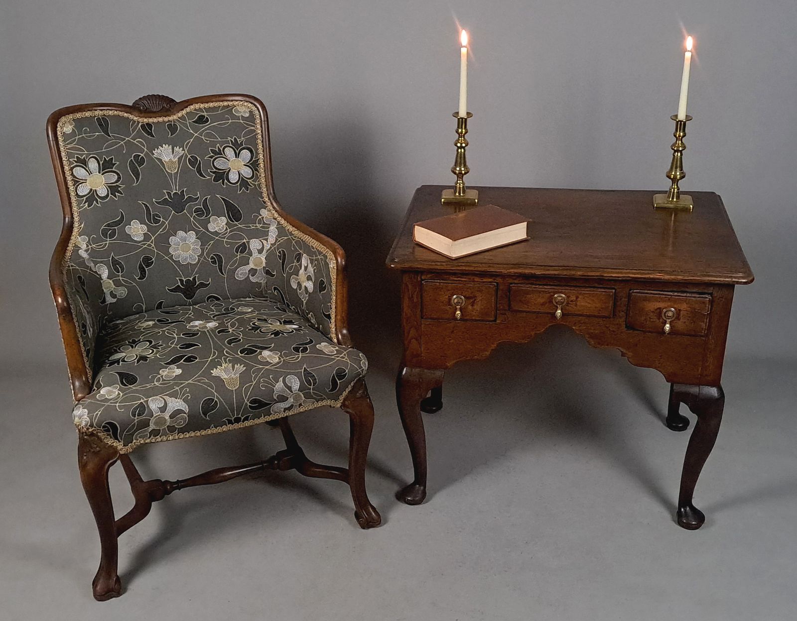 Lovely 19th Century Wing Arm Chair In The Queen Anne Manner C. 1850 photo furniture