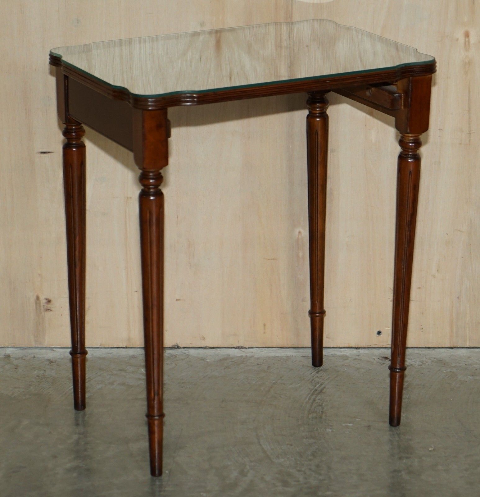 Vintage Nest Of Three French Empire Flamed Mahogany Side End Lamp Wine Tables photo buy