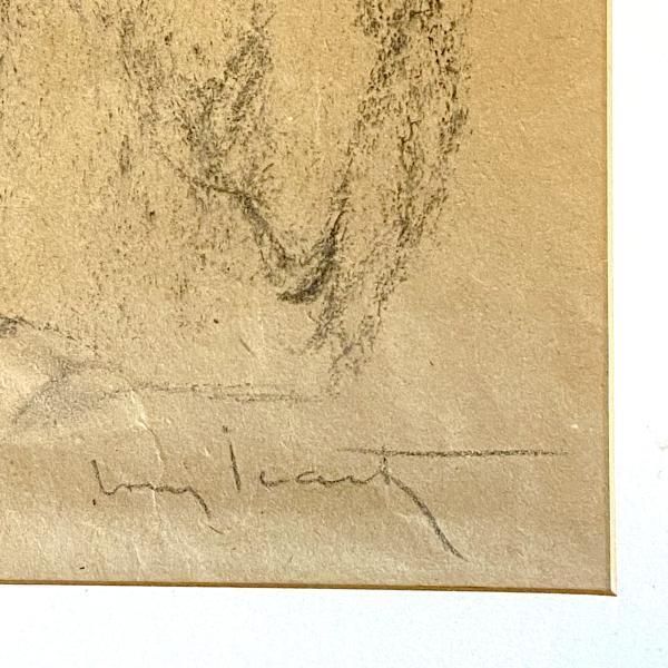 Louis Icart Original Signed Charcoal On Paper Of A Female photo 1295.0