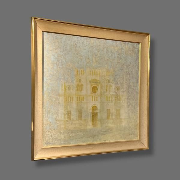Norah Glover Frsa Large Oil On Board "Certosa Pavia" photo furniture