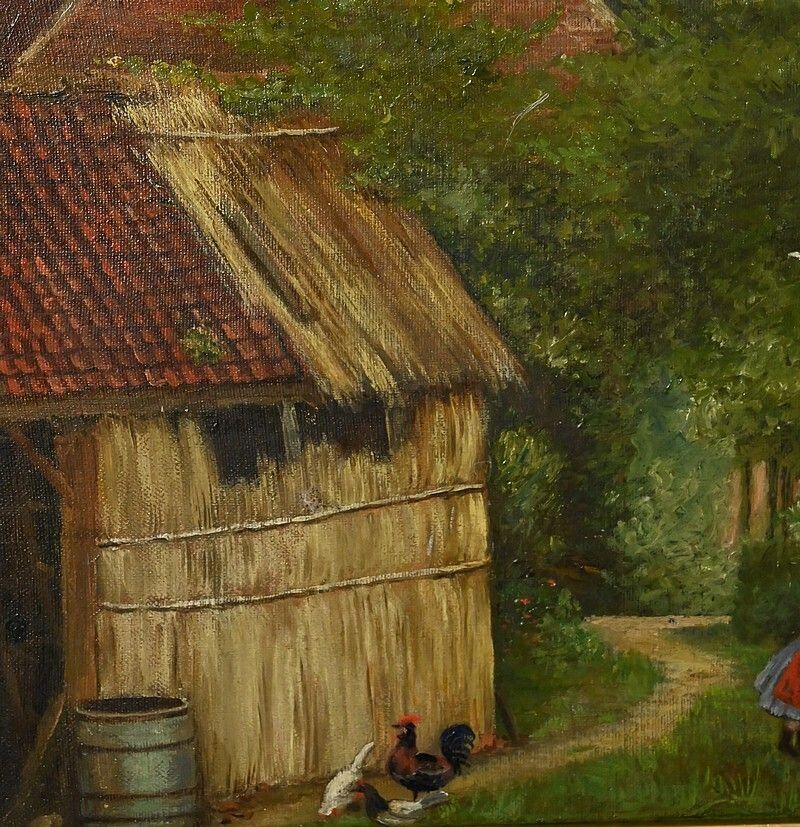 Pair Of “Country Scenes” Paintings, Signed A. Minne – Late 19th Century photo buy