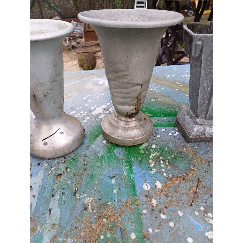 Set Of 8 Aluminum Vases 1900, 1900s photo vinterior