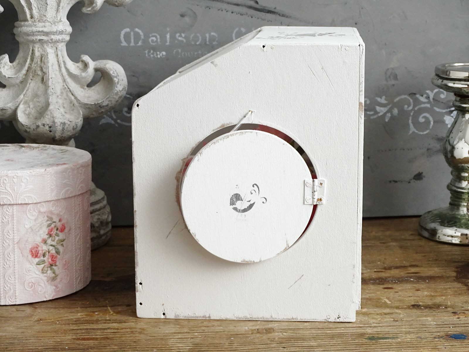 Handmade White Wood Wire Bird Cage: Shabby Chic French Garden Decor photo Home Decor