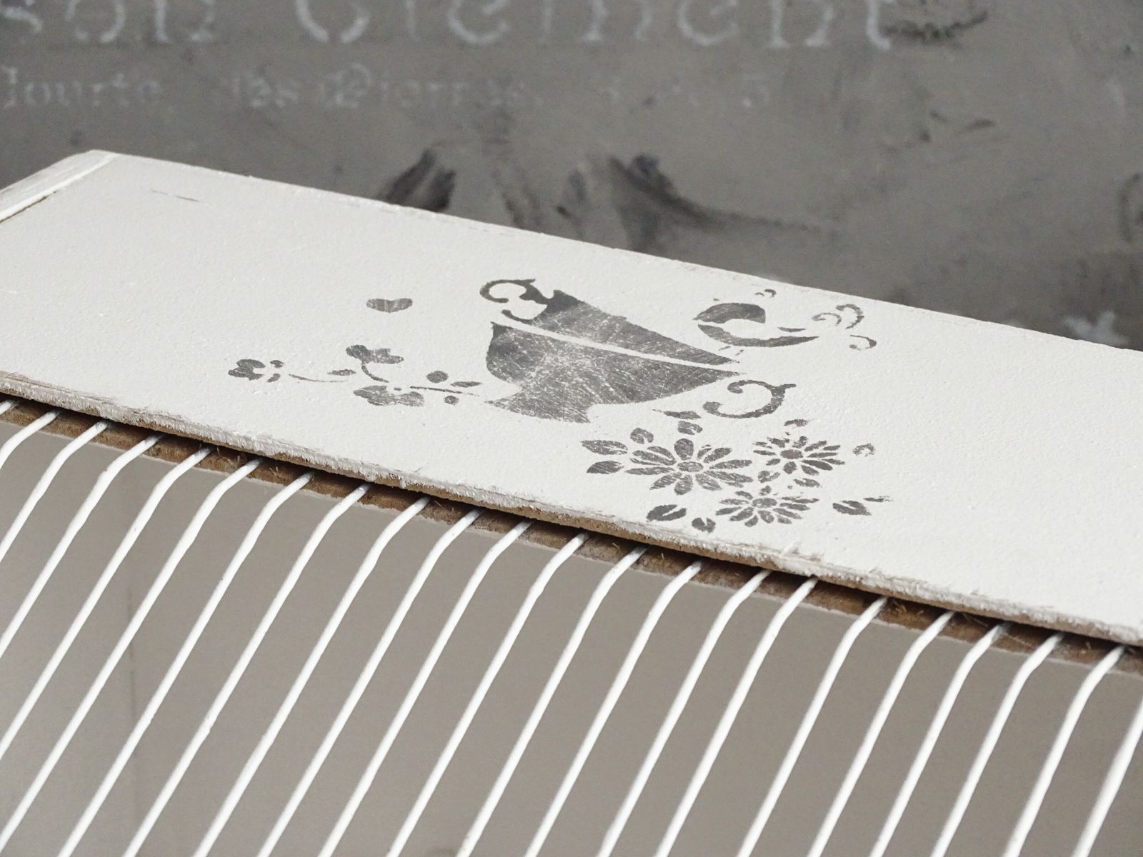 Handmade White Wood Wire Bird Cage: Shabby Chic French Garden Decor photo buy